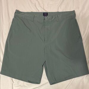 J. Crew Green Flat Front Shorts for Casual Comfort